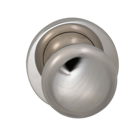 Omnia 458MD Colonial Door Knob Set with Modern Rose Polished Nickel (US14)