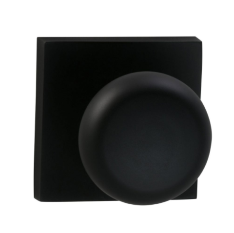 Omnia 458SQ Colonial Door Knob Set with Square Rose Oil Rubbed Bronze (US10B)