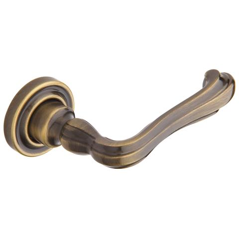 Baldwin Estate 5101 Lever Set shown in Satin Brass & Black (050)