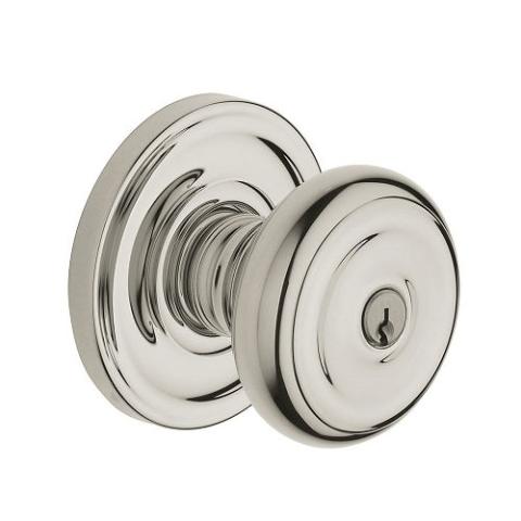 Baldwin 5210.ENTR Colonial Keyed Entry 055 Lifetime Polished Nickel