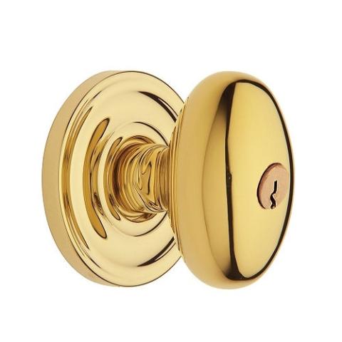 Baldwin 5225.ENTR Egg Keyed Entry 003 Lifetime Polished Brass