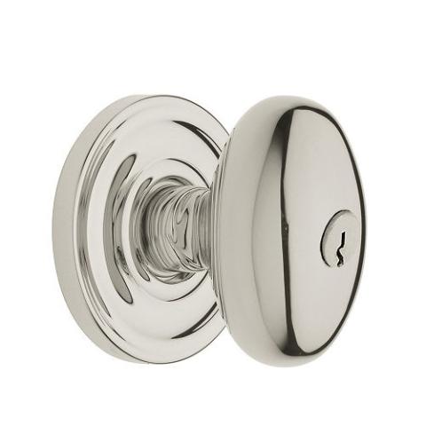 Baldwin 5225.ENTR Egg Keyed Entry 055 Lifetime Polished Nickel