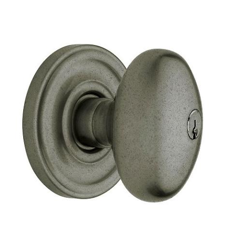 Baldwin 5225.ENTR Egg Keyed Entry 452 Distressed Antique Nickel