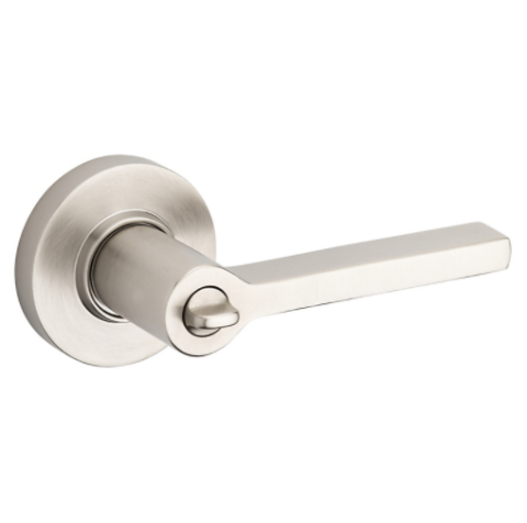 Baldwin Estate 5260 Square Keyed Entry Lever Inside w/Round Rose Lifetime Satin Nickel 