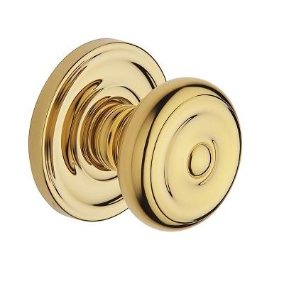 Baldwin Estate Pre-Configured 5020 Colonial Door Knob Lifetime Polished Brass