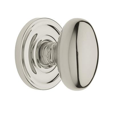 Baldwin Estate Pre-Configured 5025 Egg Door Knob Set Lifetime Polished Nickel