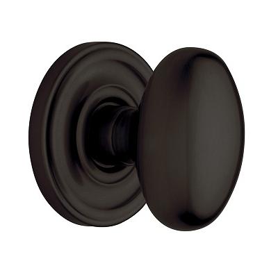 Baldwin Estate Pre-Configured 5025 Egg Door Knob Set Oil Rubbed Bronze