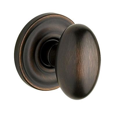 Baldwin Estate Pre-Configured 5025 Egg Door Knob Set Venetian Bronze