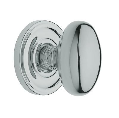 Baldwin Estate Pre-Configured 5025 Egg Door Knob Set Polished Chrome