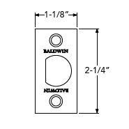 Baldwin Estate 5510.F118 Replacement Faceplate for Passage and Privacy Latch Sets