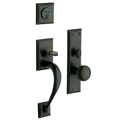 Baldwin Estate 6571 Concord Mortise Handleset Satin Black (190)