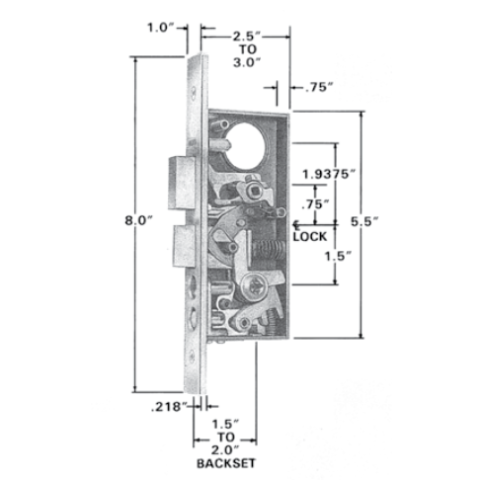 Baldwin Estate 6830 & 6832 Residential Entrance Mortise Lock Box 