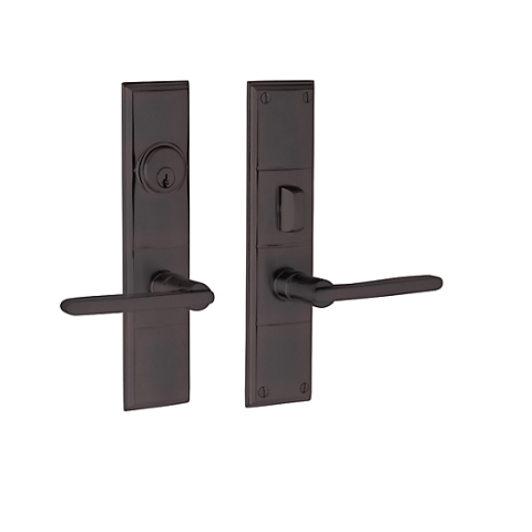 Baldwin Estate 6973 Houston Mortise Entrance Set in Venetian Bronze