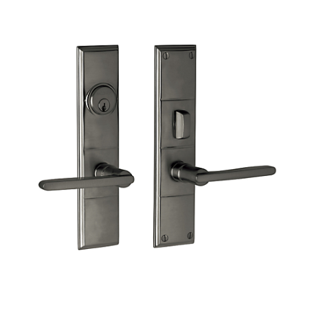 Baldwin Estate 6973 Houston Mortise Entrance Set in Antique Nickel
