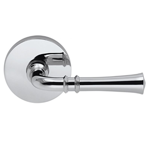 Omnia 785MD-26 Traditional Door Lever Set with Modern Rose Polished chrome (US26)