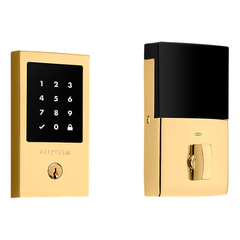 Baldwin Estate 8225.031 Minneapolis Touchscreen Electronic Deadbolt Unlacquered Brass