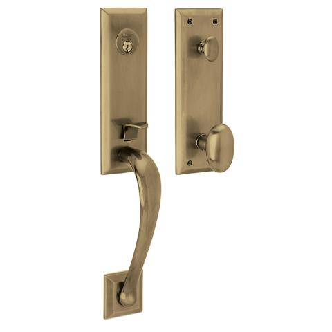 Baldwin Estate 85352 Cody 3/4 Handleset Satin Brass & Black (050)