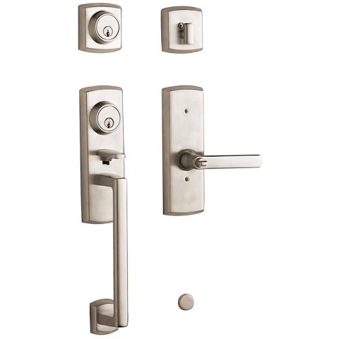 Baldwin 85385 Soho Handleset w/Soho Lever in Satin Nickel (150)