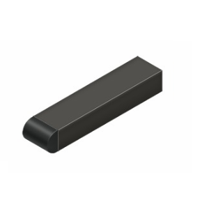 Deltana BDSR40U10B 4" Contemporary Half-Cylinder Tip Solid Brass Baseboard Bumper Oil Rubbed Bronze