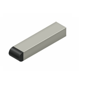 Deltana BDSR40U15 4" Contemporary Half-Cylinder Tip Solid Brass Baseboard Bumper Brushed Nickel