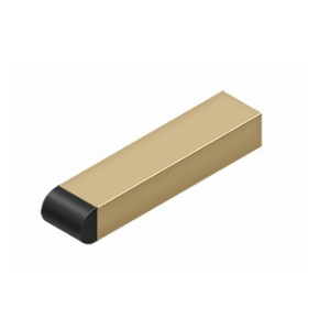 Deltana BDSR40U4 4" Contemporary Half-Cylinder Tip Solid Brass Baseboard Bumper Satin Brass