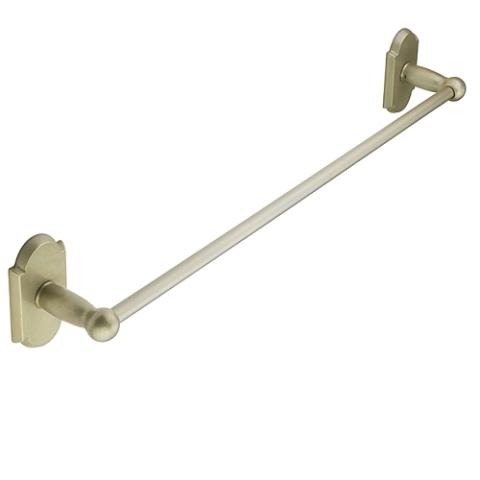 Emtek 23023 Sandcast Bronze Towel Bar with #1 Rose Tumbled White Bronze (TWB)