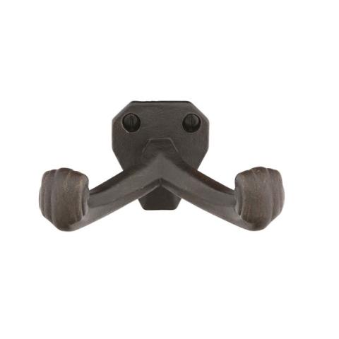 Emtek 2707 Tuscany Bronze Double Hook Deep Medium Bronze Patina (MB)