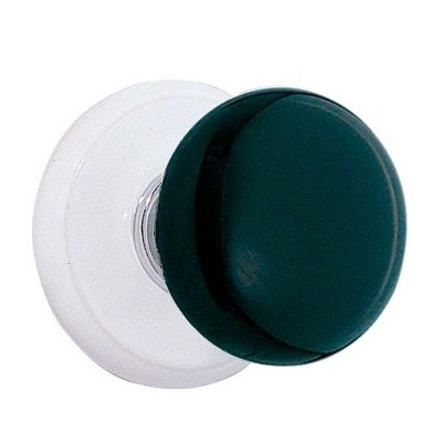 Emtek Ebony Door Knob Set with Porcelain Rose Polished Chrome (US26)