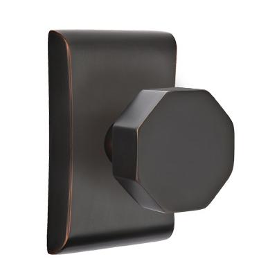 Emtek Brass Octagon Door Knob Set with Neos Rose Oil Rubbed Bronze (US10B)