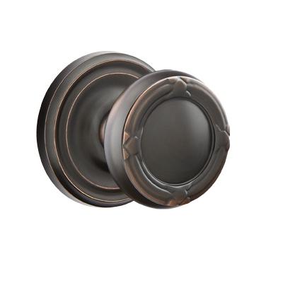 Emtek Ribbon and Reed Door Knob with Regular Rose Oil Rubbed Bronze (US10B)