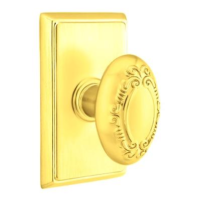Emtek Victoria Door knob with Rectangular Rose Polished Brass (US3)