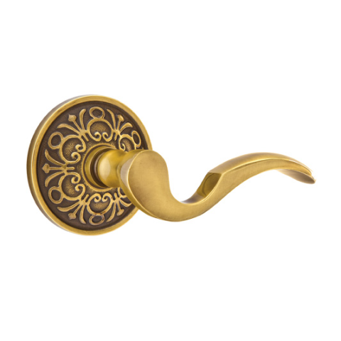 Emtek Cortina Door lever Lancaster Rose French Antique (US7)