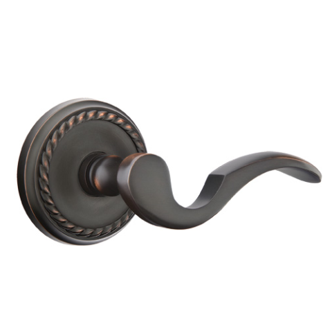 Emtek Cortina Door lever Rope Rose Oil Rubbed Bronze (US10B)