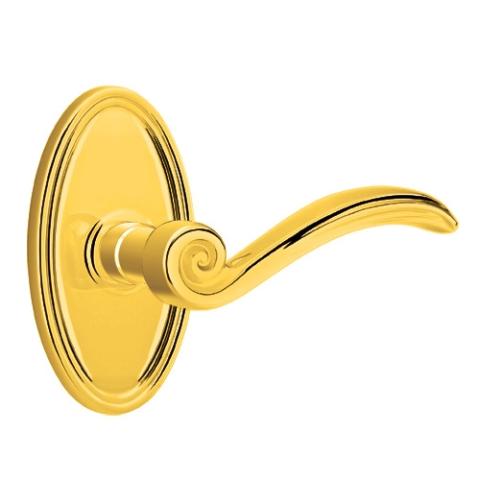 Emtek Elan Door lever with Oval Rose Lifetime Brass (PVD)
