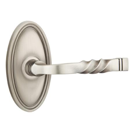 Emtek Santa Fe Door lever with Oval Rose Pewter (US15A)