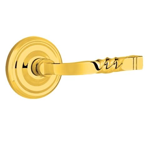 Emtek Santa Fe Door lever with Regular Rose Lifetime Brass (PVD)