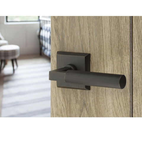 Emtek 7211BR Sandcast Bronze Bryce Door Lever Set Medium Bronze (MB)