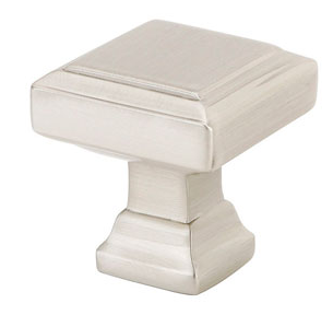 Emtek Brass Geometric Square Cabinet Knob 86295, 86296 Satin Nickel (US15