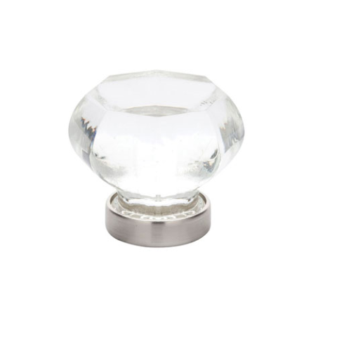 Emtek 86010, 86011 Old Town Clear Cabinet Knob Satin Nickel (US15)
