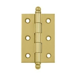 Deltana 2 1/2" x 1 11/16" Cabinet Brass Hinges w/Ball Tips (Pair) CH2517