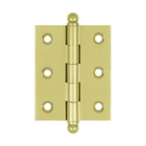Deltana 2 1/2" x 2" Cabinet Brass Hinges w/Ball Tips (Pair) CH2520