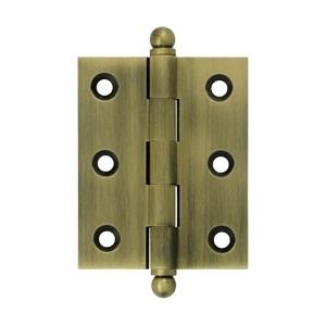 Deltana 2 1/2" x 2" Cabinet Brass Hinges w/Ball Tips (Pair) CH2520