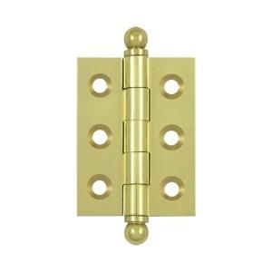 Deltana 2" x 1 1/2" Cabinet Brass Hinges w/Ball Tips (Pair) CH2015