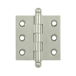 Deltana 2" x 2" Cabinet Brass Hinges w/Ball Tips (Pair) CH2020