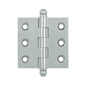 Deltana 2" x 2" Cabinet Brass Hinges w/Ball Tips (Pair) CH2020