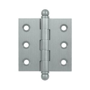 Deltana 2" x 2" Cabinet Brass Hinges w/Ball Tips (Pair) CH2020