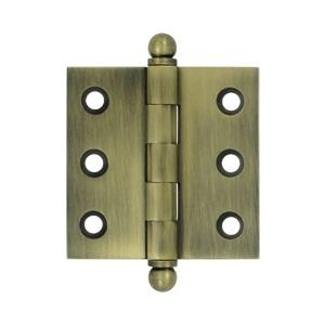 Deltana 2" x 2" Cabinet Brass Hinges w/Ball Tips (Pair) CH2020