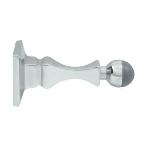 Deltana BDH35 Heavy Duty Solid Brass Baseboard Door Bumper Polished Chrome