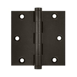 Deltana 3 1/2" x 3 1/2" Square Corner Residential Brass Hinges DSB35R