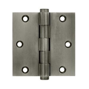 Deltana 3 1/2" x 3 1/2" Square Corner Standard Brass Hinges DSB35